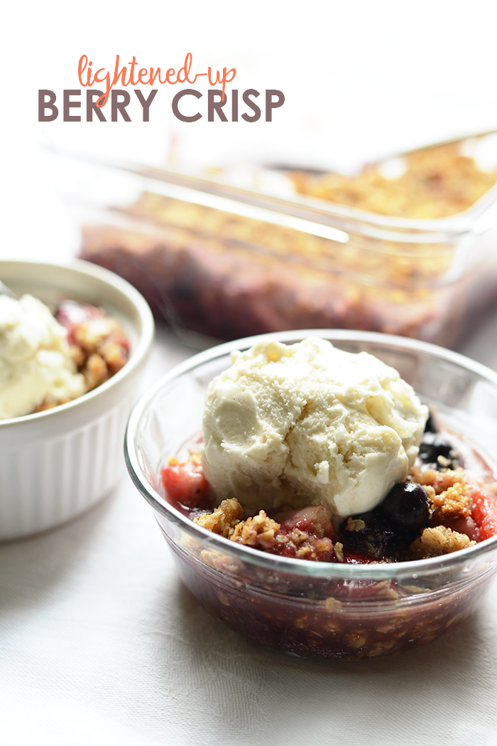 Lightened Berry Crisp: Healthy Summer Dessert & Breakfast